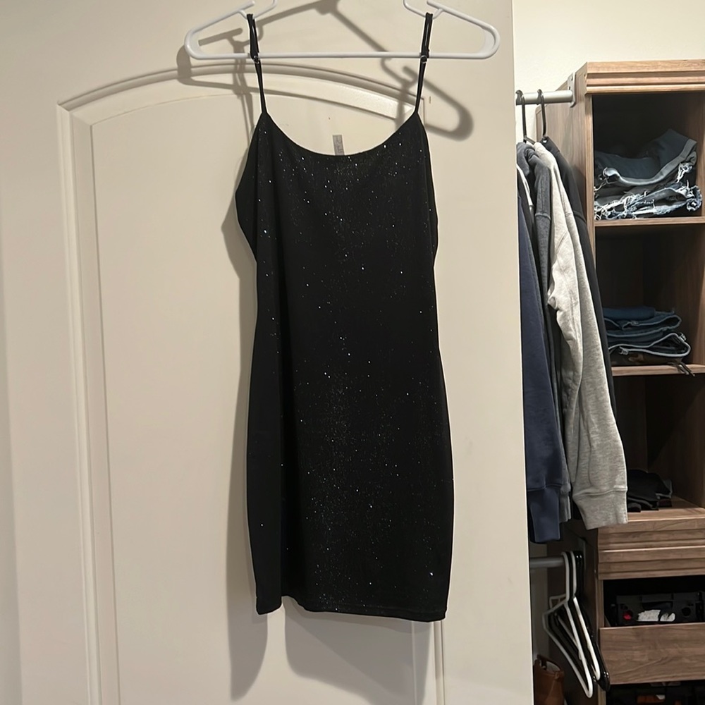 Lucy in the sky black sparkly dress